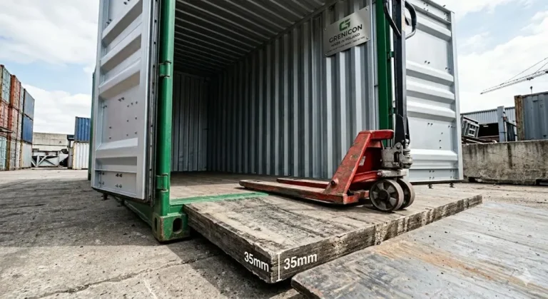 Grubość podłogi w kontenerze magazynowym a realne obciążenia w branży self storage